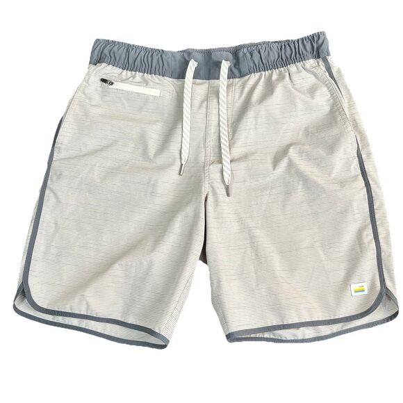 Vuori Banks Shorts Men’s S Gray V Cycled 4 Way Stretch Gym Performance - Picture 1 of 7